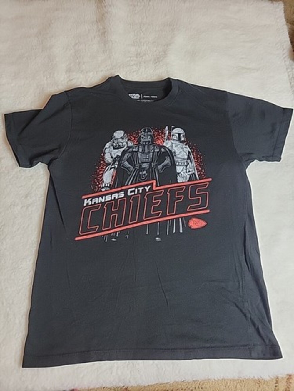 Star Wars NFL T-Shirt Small Black Kansas City Chiefs X Junk Food